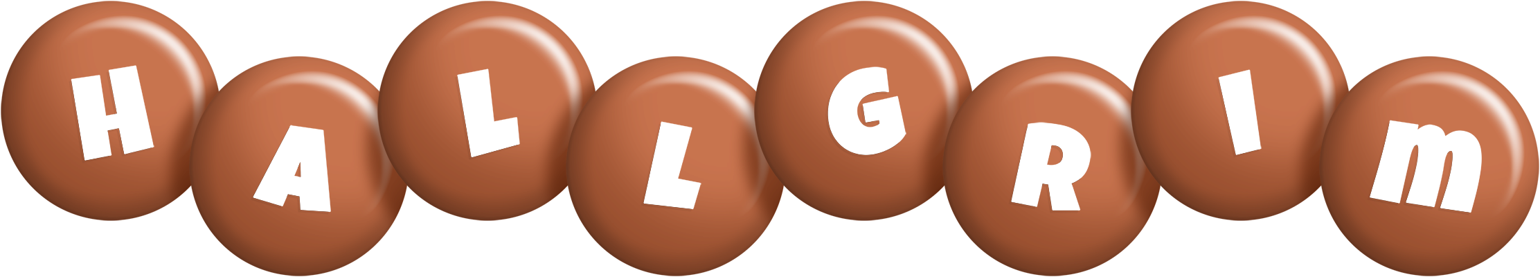 Hallgrim candy-brown logo