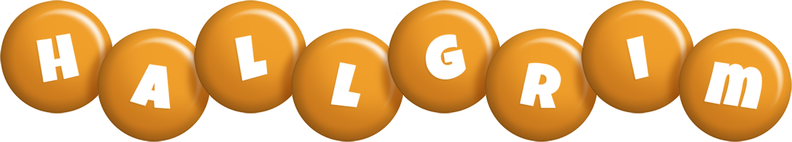 Hallgrim candy-orange logo