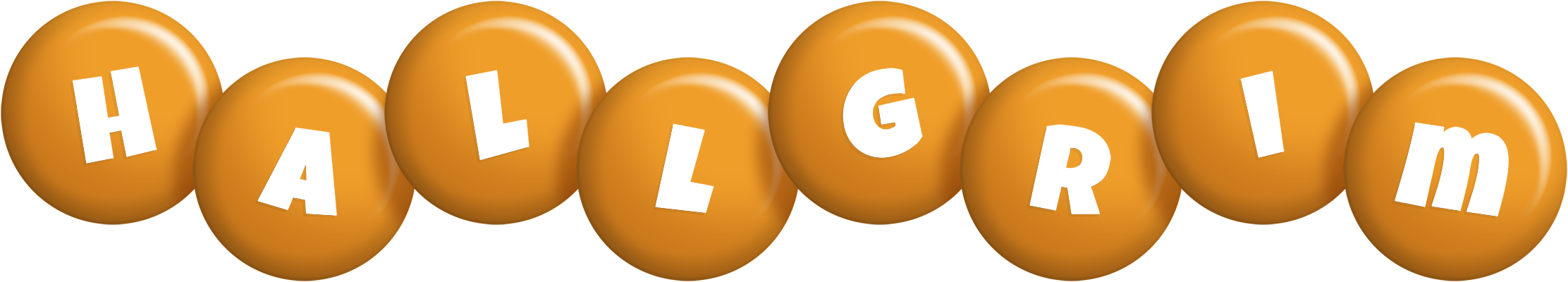 Hallgrim candy-orange logo