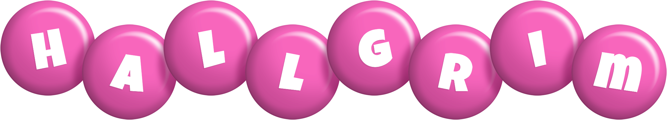 Hallgrim candy-pink logo