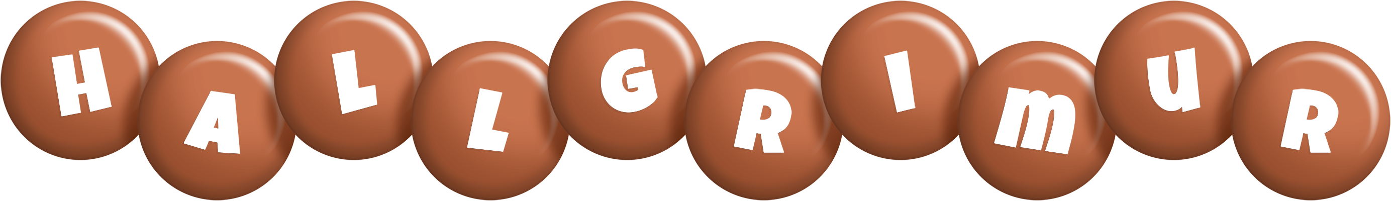 Hallgrimur candy-brown logo