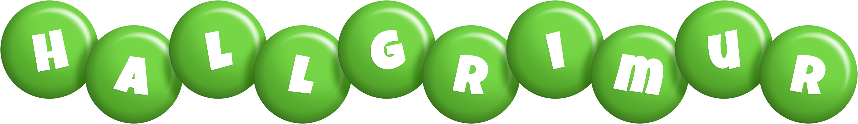 Hallgrimur candy-green logo