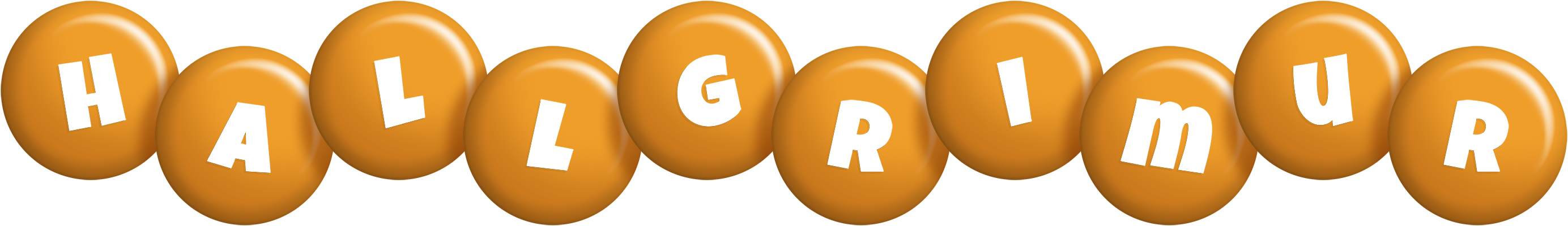 Hallgrimur candy-orange logo