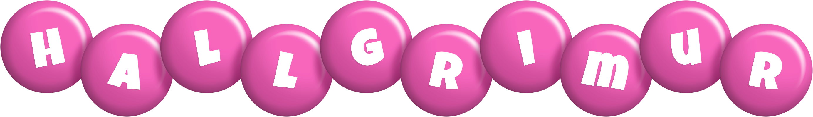 Hallgrimur candy-pink logo