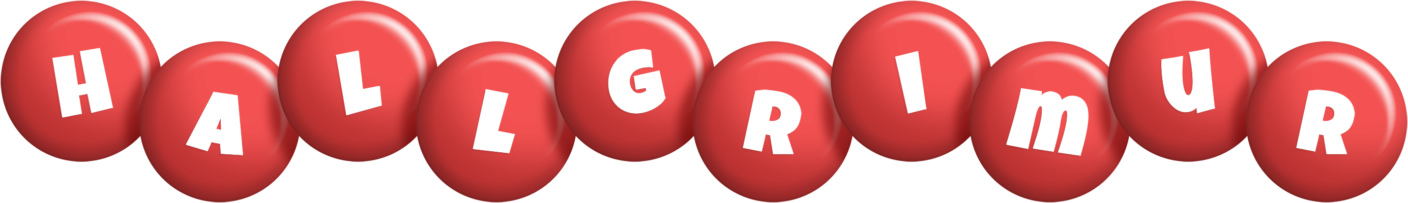 Hallgrimur candy-red logo