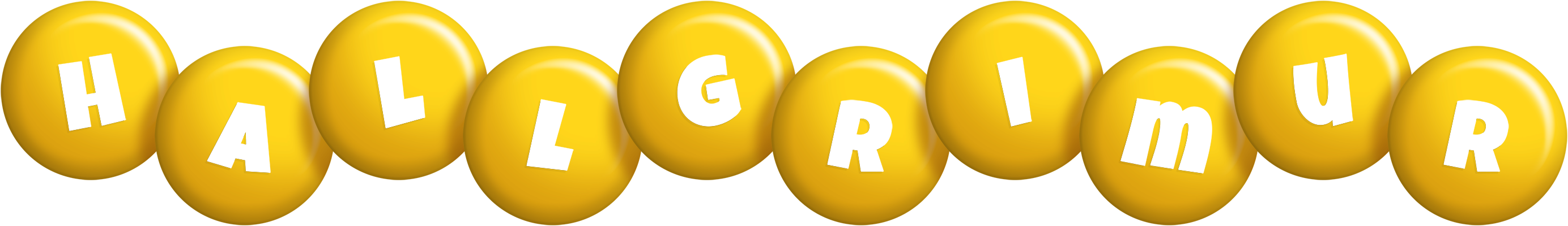 Hallgrimur candy-yellow logo