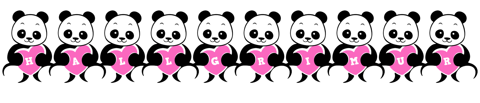 Hallgrimur love-panda logo