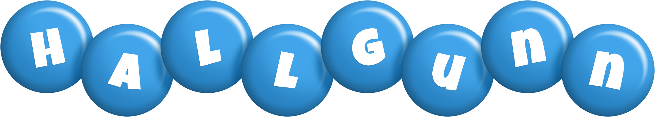 Hallgunn candy-blue logo
