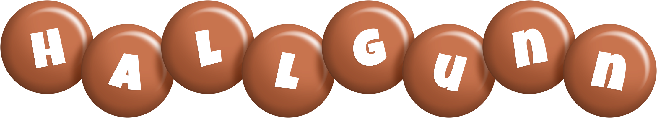 Hallgunn candy-brown logo