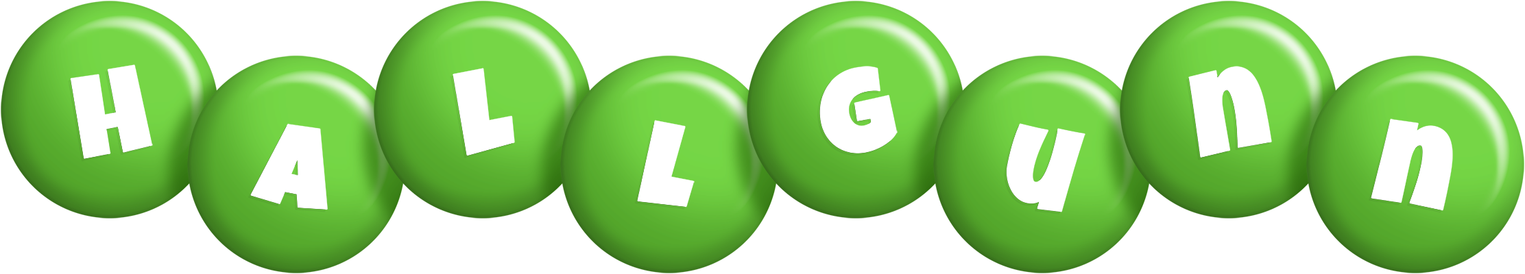 Hallgunn candy-green logo
