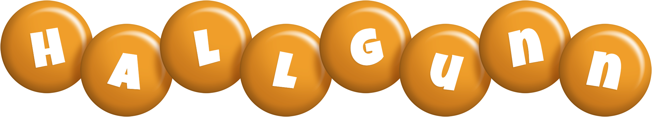 Hallgunn candy-orange logo