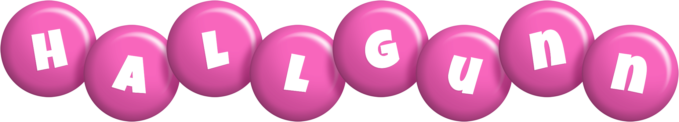 Hallgunn candy-pink logo