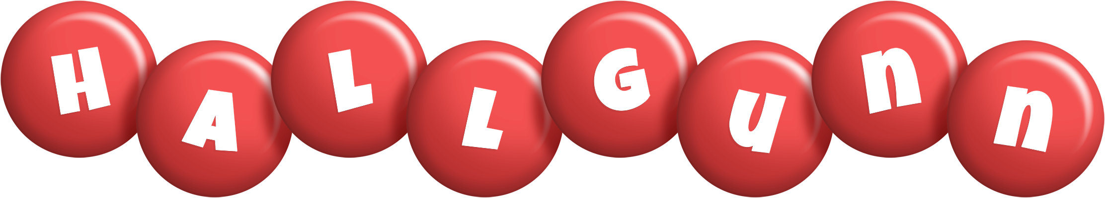 Hallgunn candy-red logo