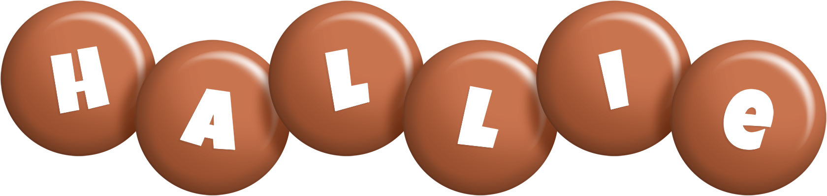 Hallie candy-brown logo