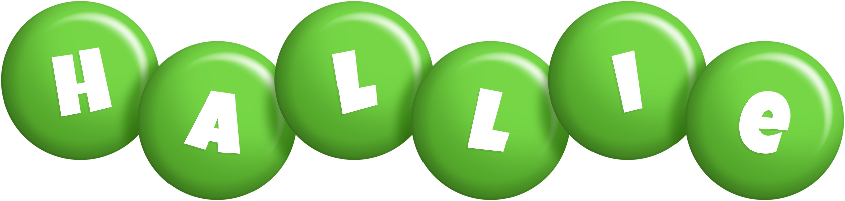 Hallie candy-green logo