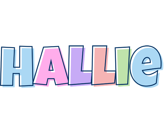 Hallie pastel logo