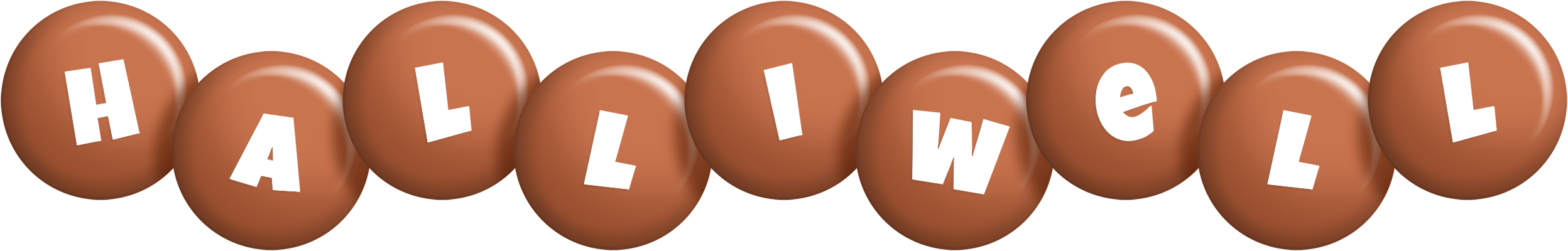 Halliwell candy-brown logo