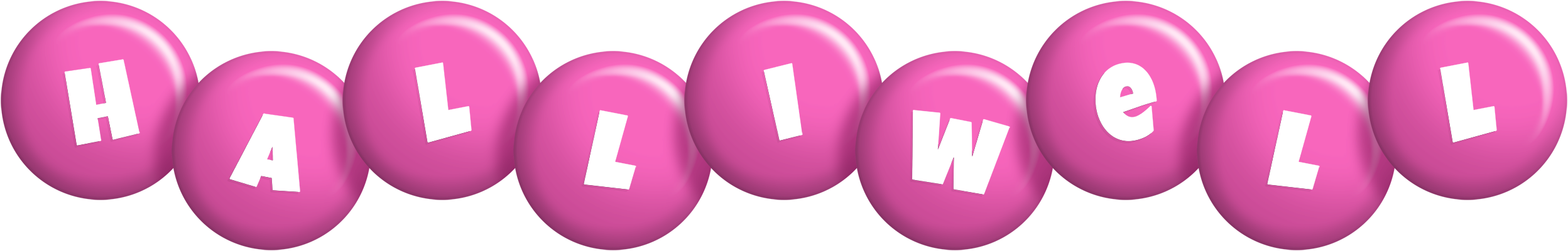 Halliwell candy-pink logo