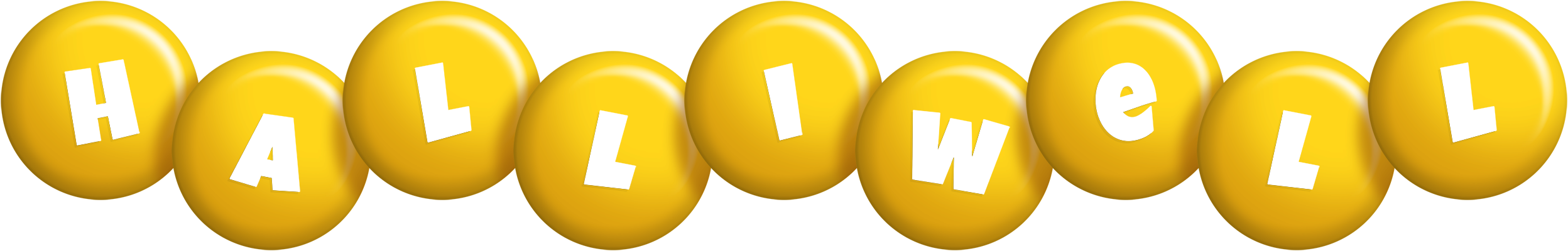 Halliwell candy-yellow logo