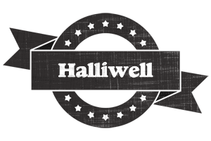 Halliwell grunge logo