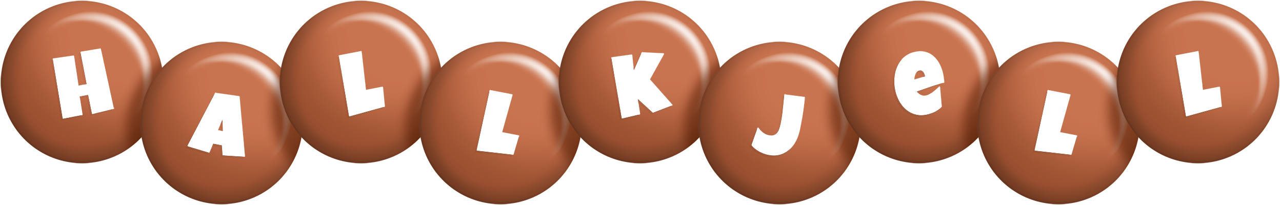 Hallkjell candy-brown logo