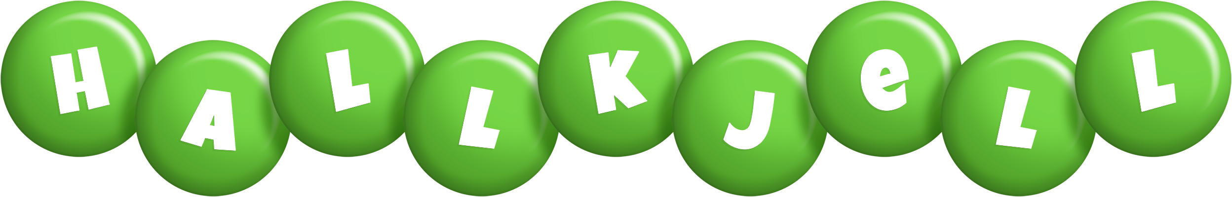 Hallkjell candy-green logo