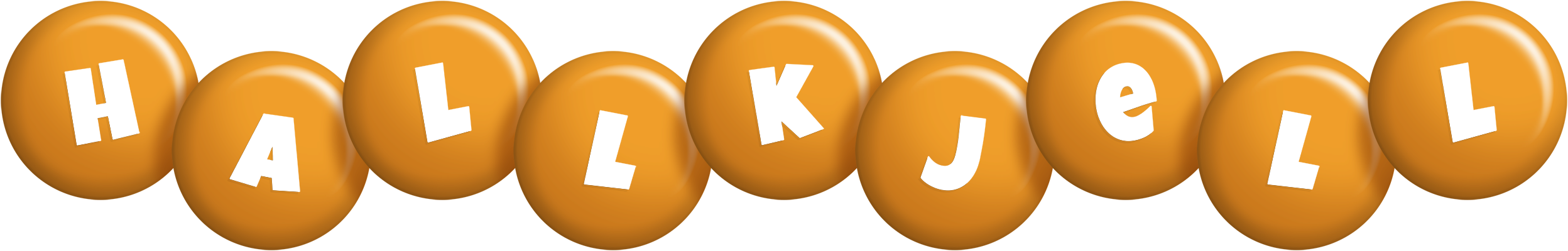 Hallkjell candy-orange logo