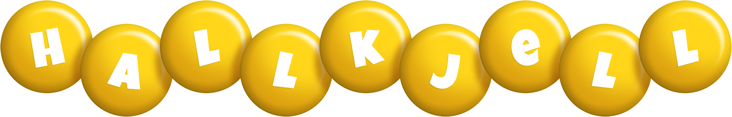 Hallkjell candy-yellow logo