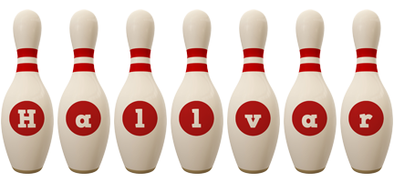 Hallvar bowling-pin logo