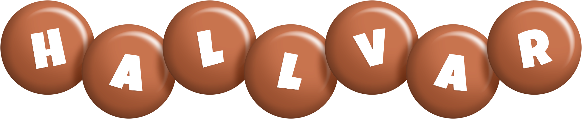 Hallvar candy-brown logo