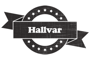 Hallvar grunge logo