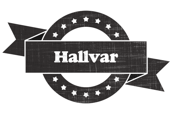 Hallvar grunge logo