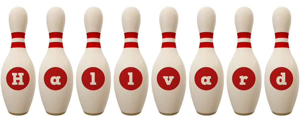 Hallvard bowling-pin logo