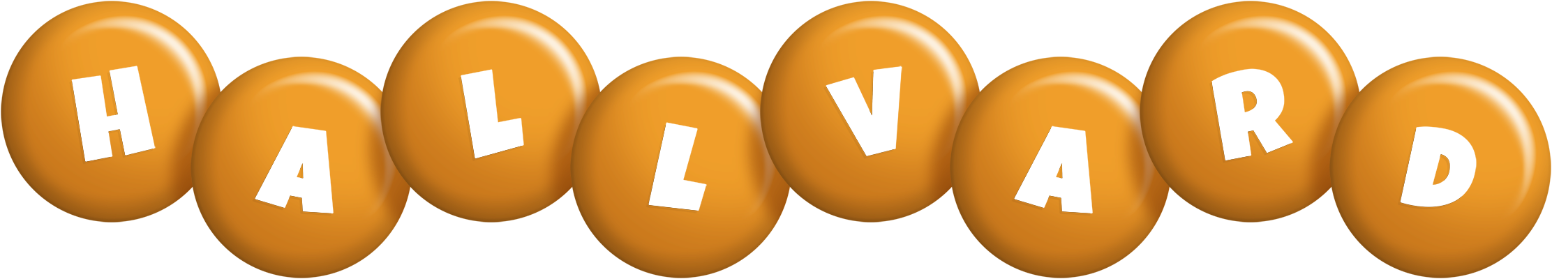 Hallvard candy-orange logo