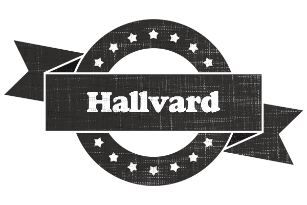 Hallvard grunge logo