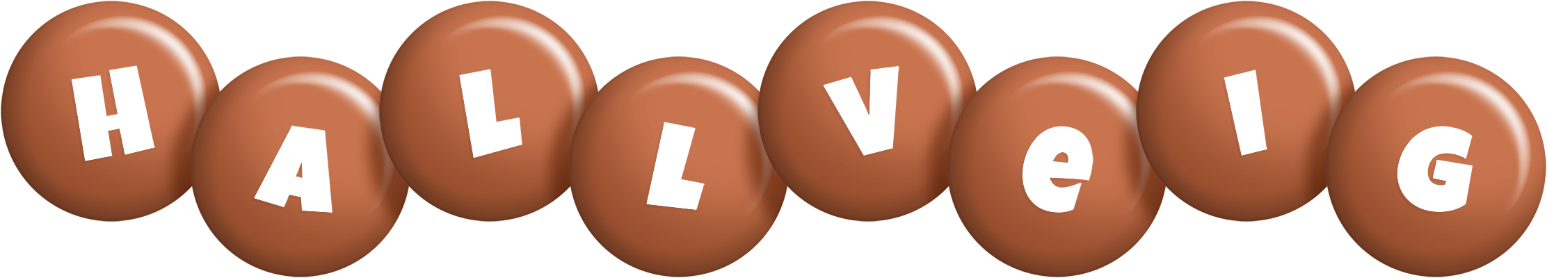 Hallveig candy-brown logo