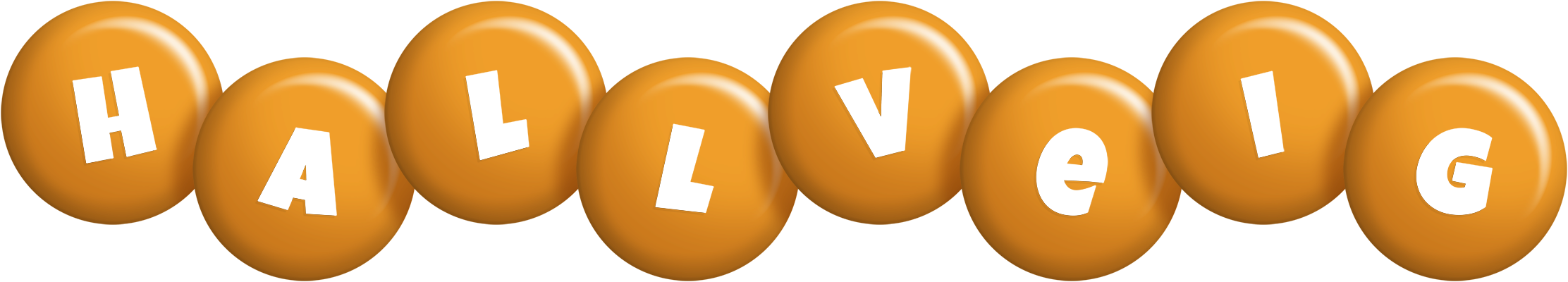 Hallveig candy-orange logo