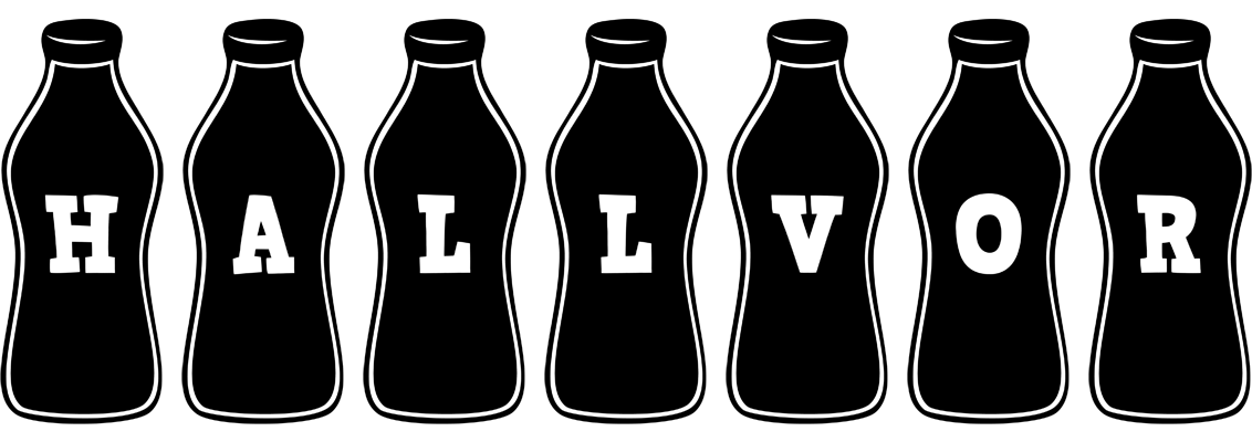 Hallvor bottle logo