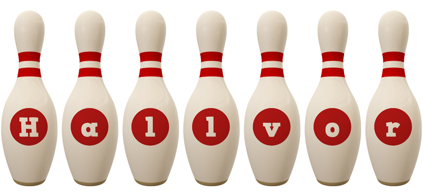 Hallvor bowling-pin logo