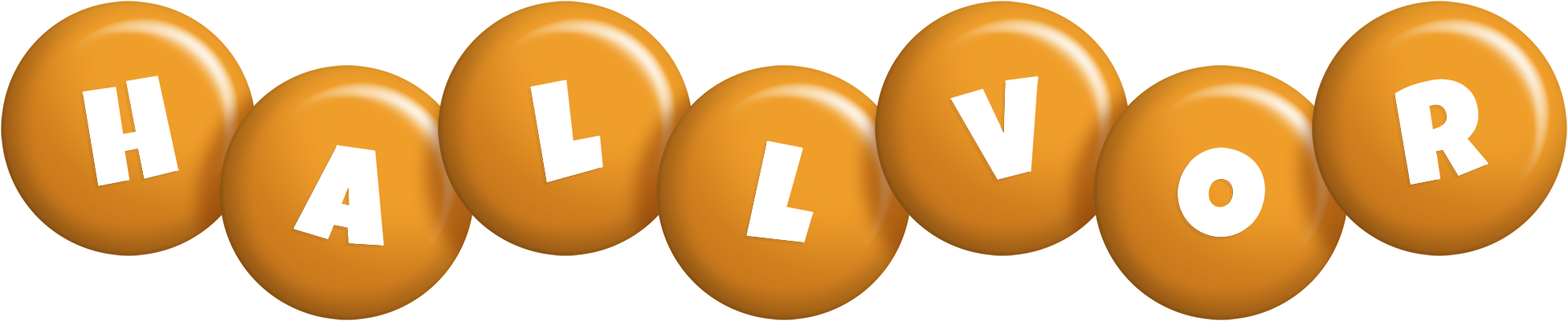 Hallvor candy-orange logo