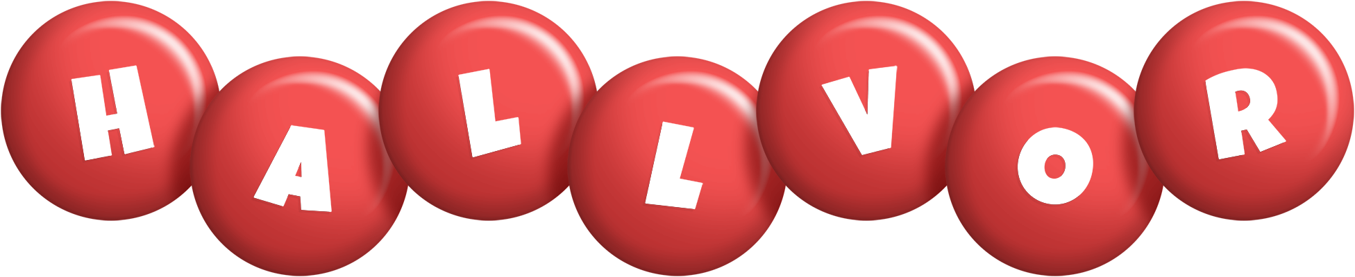Hallvor candy-red logo