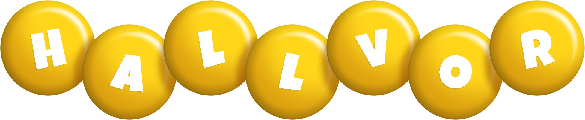 Hallvor candy-yellow logo