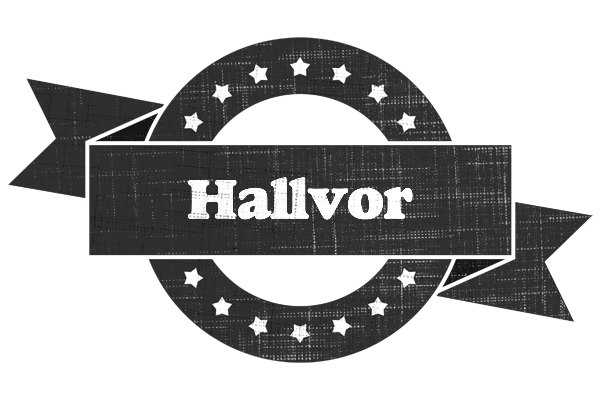 Hallvor grunge logo