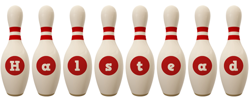 Halstead bowling-pin logo