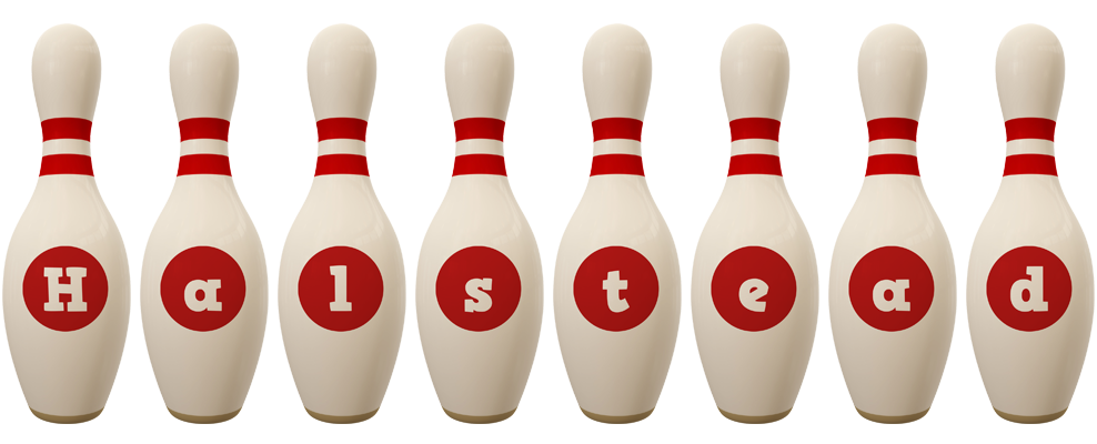 Halstead bowling-pin logo