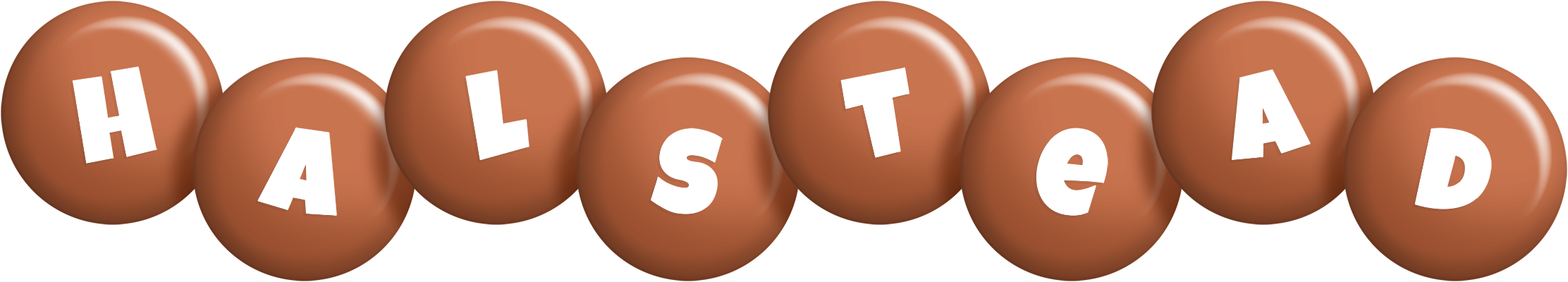 Halstead candy-brown logo