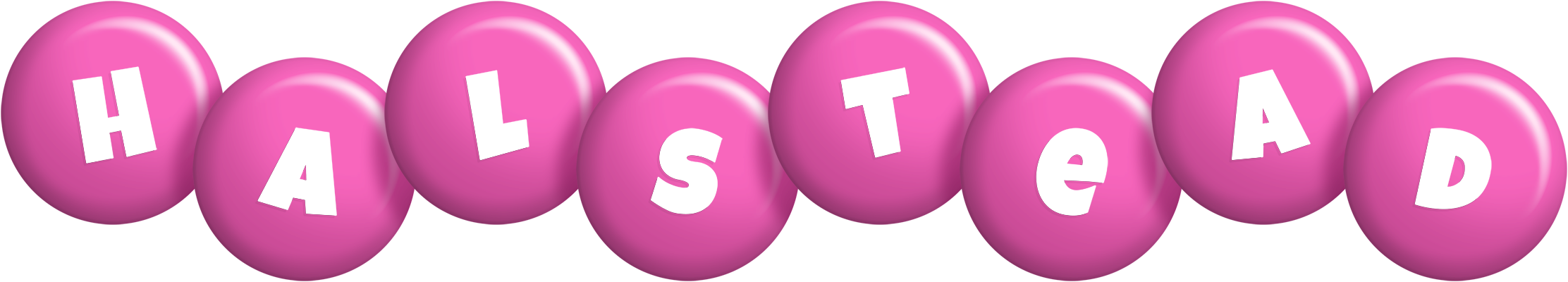 Halstead candy-pink logo