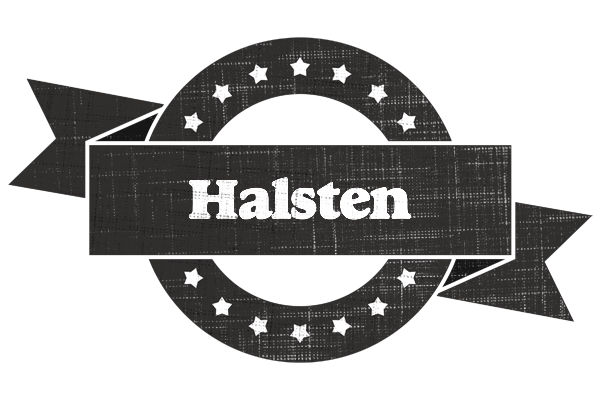 Halsten grunge logo