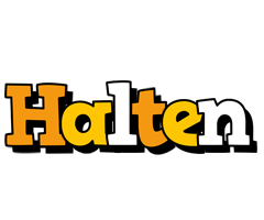 Halten cartoon logo