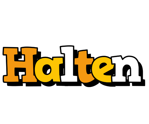 Halten cartoon logo